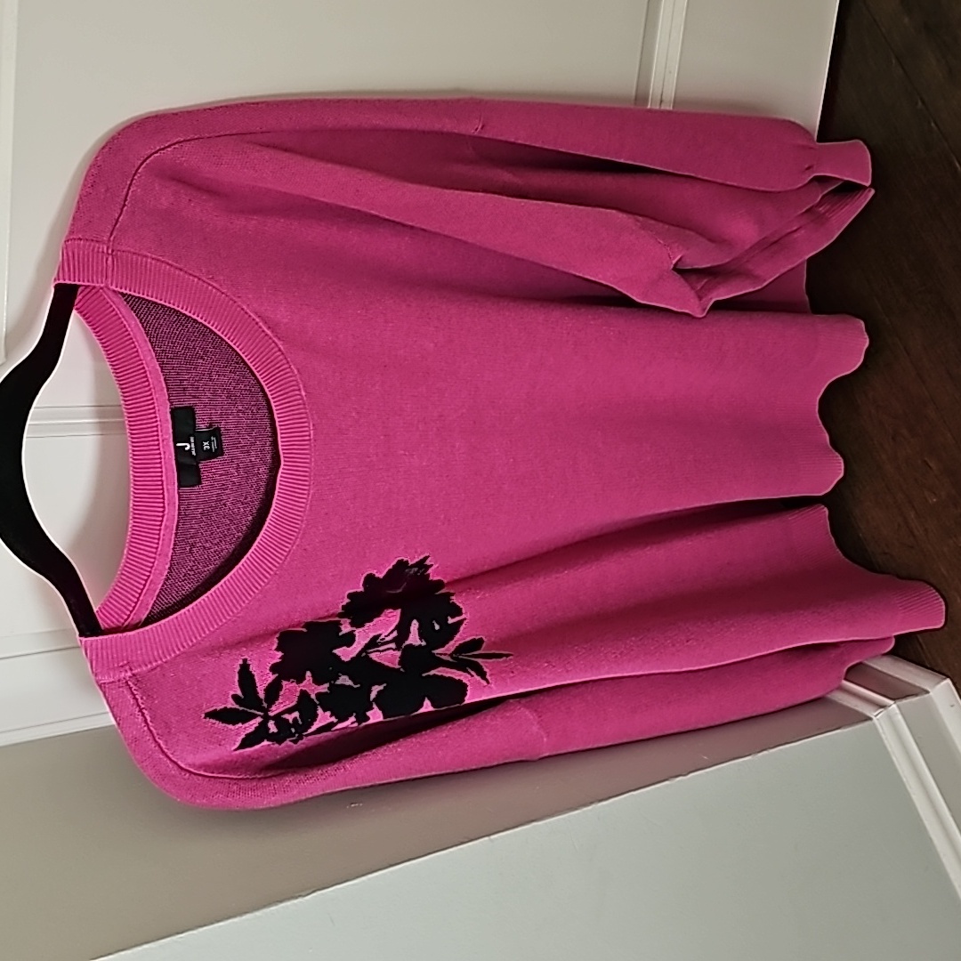 Jason Wu 3x Sweater Pink Jacquard Floral